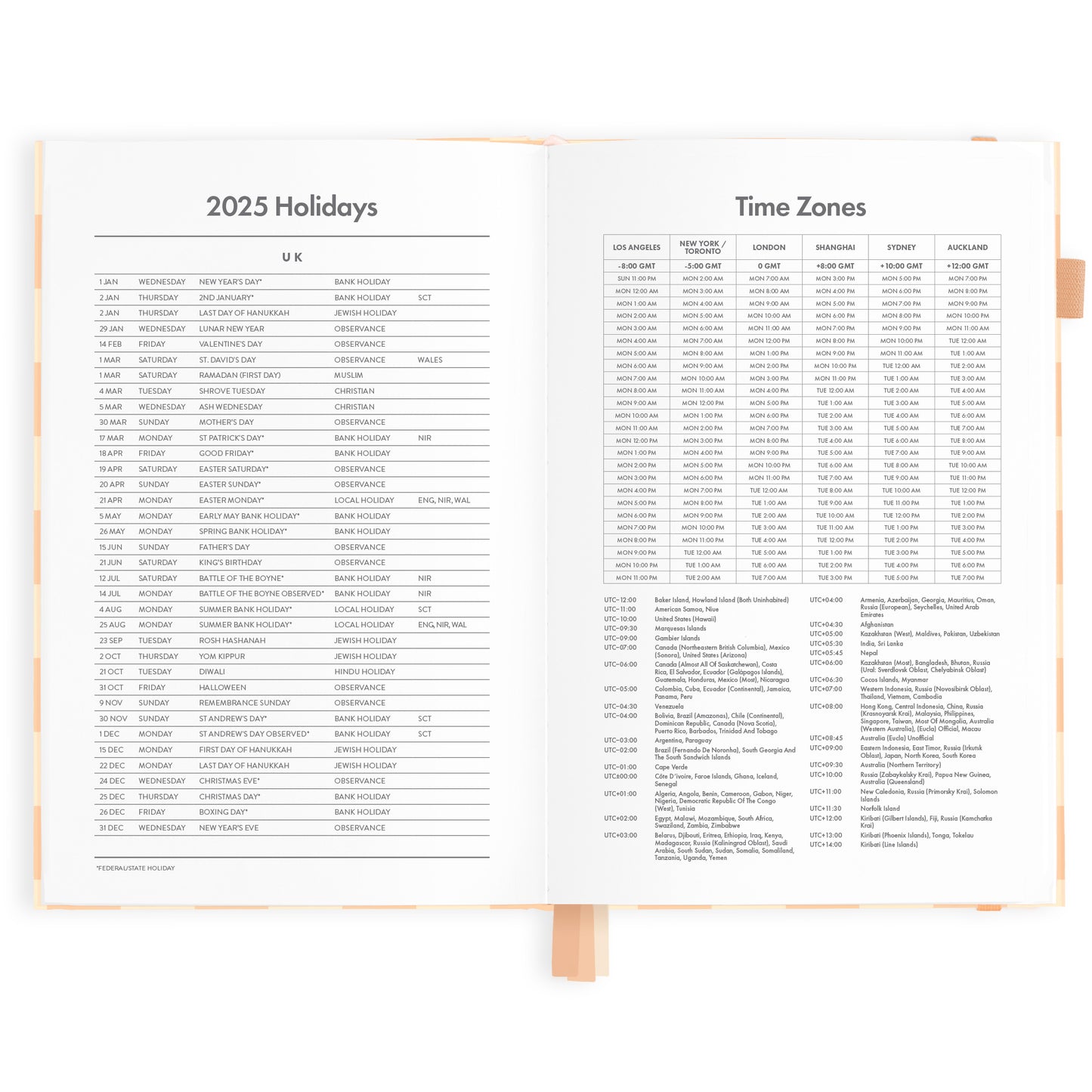 Fox & Fallow 2025 A5 Horizontal Planner - Salmon Check