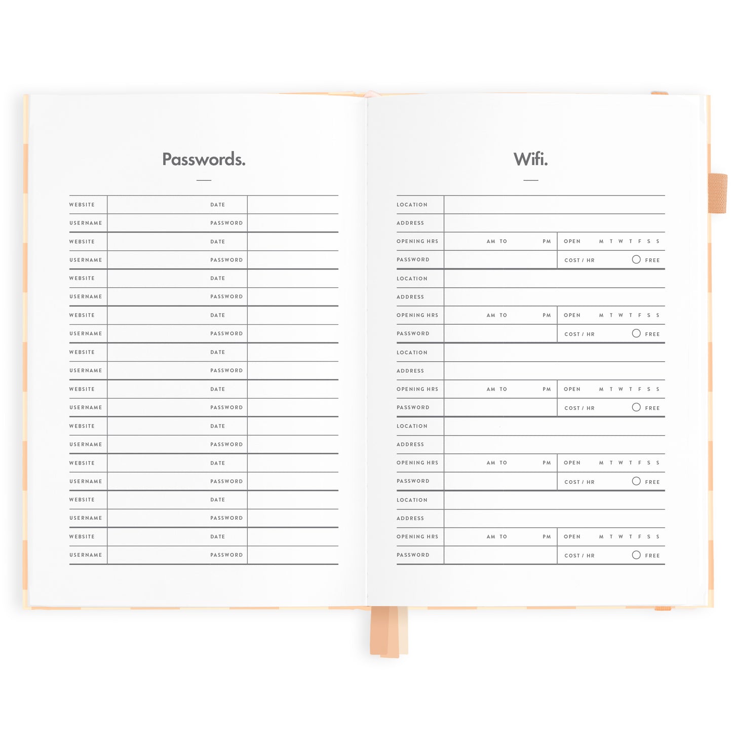 Fox & Fallow 2025 A5 Horizontal Planner - Salmon Check