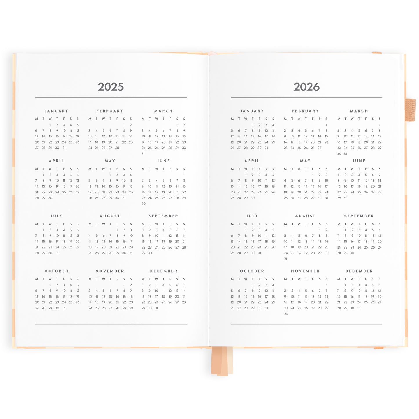 Fox & Fallow 2025 A5 Horizontal Planner - Salmon Check