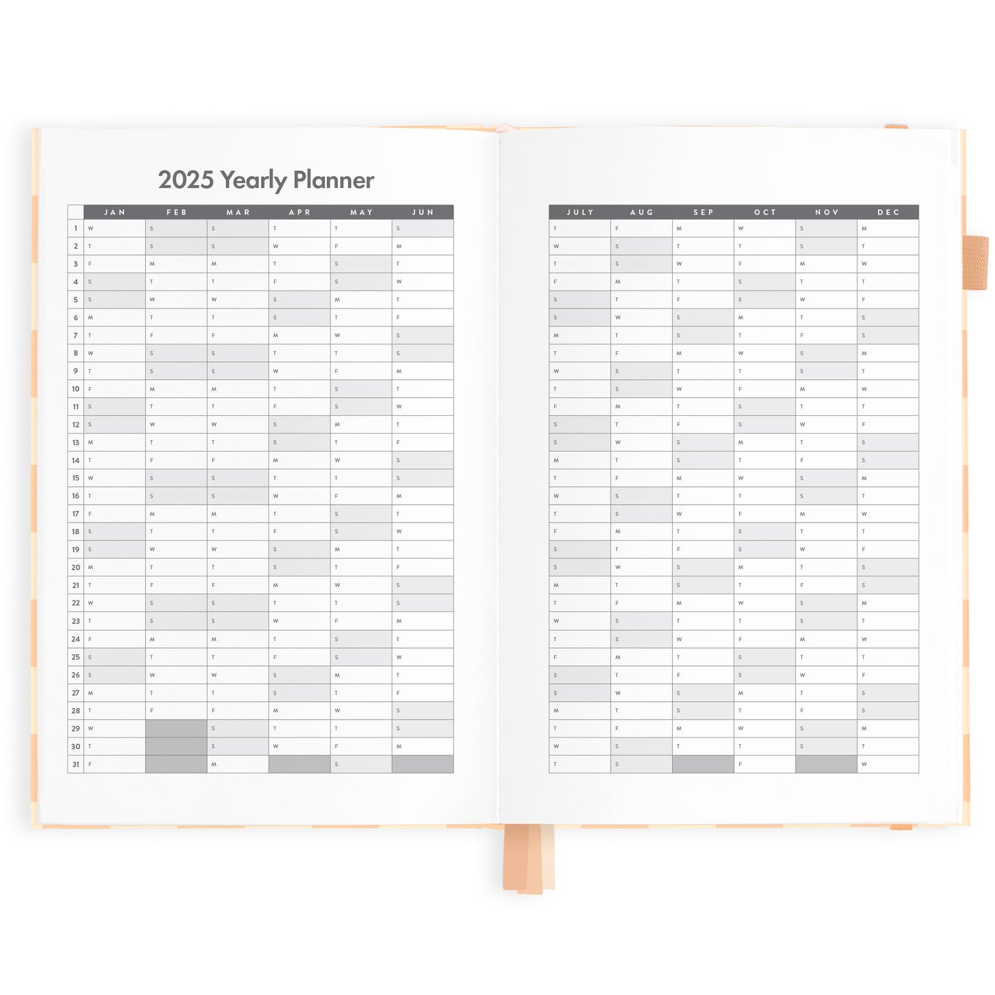 Fox & Fallow 2025 A5 Horizontal Planner - Salmon Check